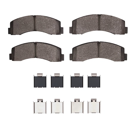 Heavy Duty Pads And Hardware Kit, For High Speed/Towing/Off-Roading, Low Noise, Low Dust, Front